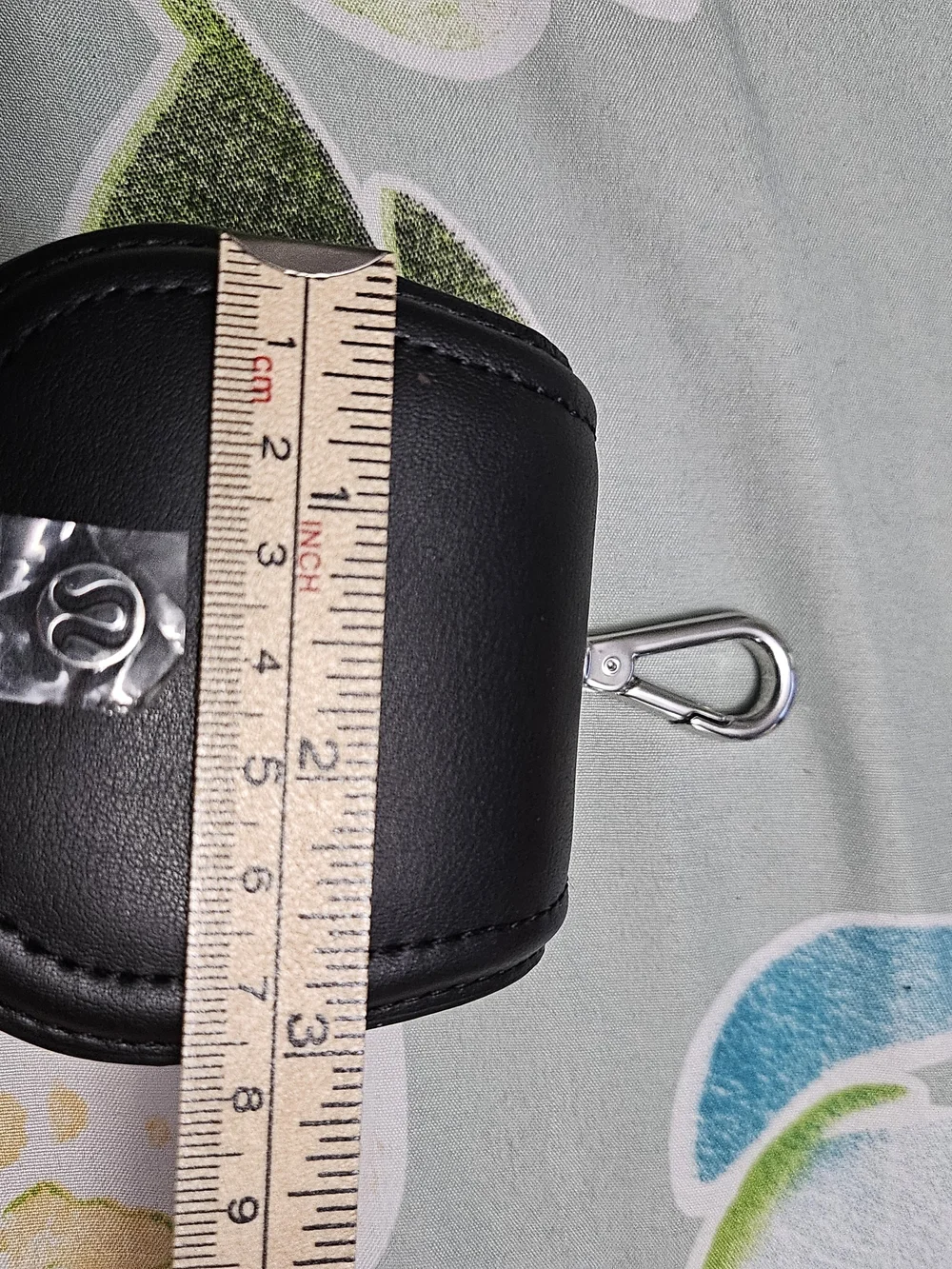 lululemon athletica Black Leatherette Key & Card Pouch with Clip